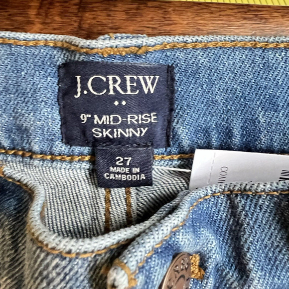 NWT J.Crew 9" Mid Rise Skinny Jeans Size 27 MSRP $98 - Picture 7 of 10